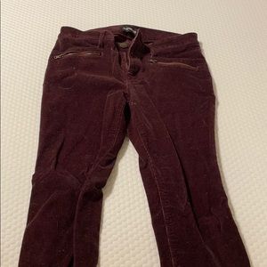 Corduroy wine colored express pants